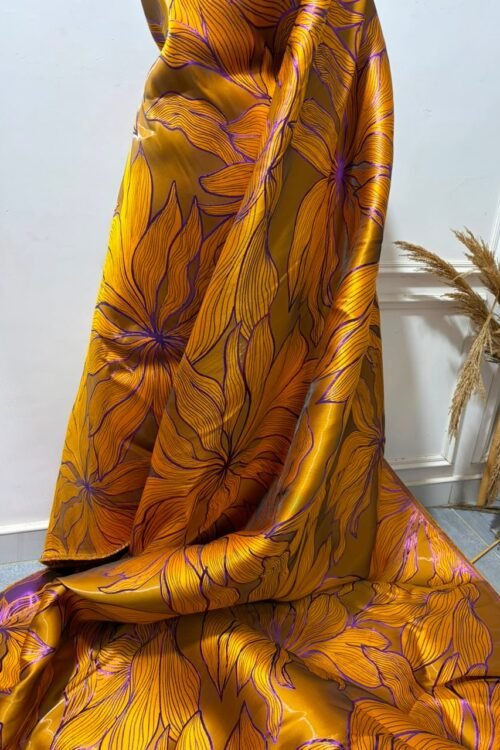 Orange Gold Brocade