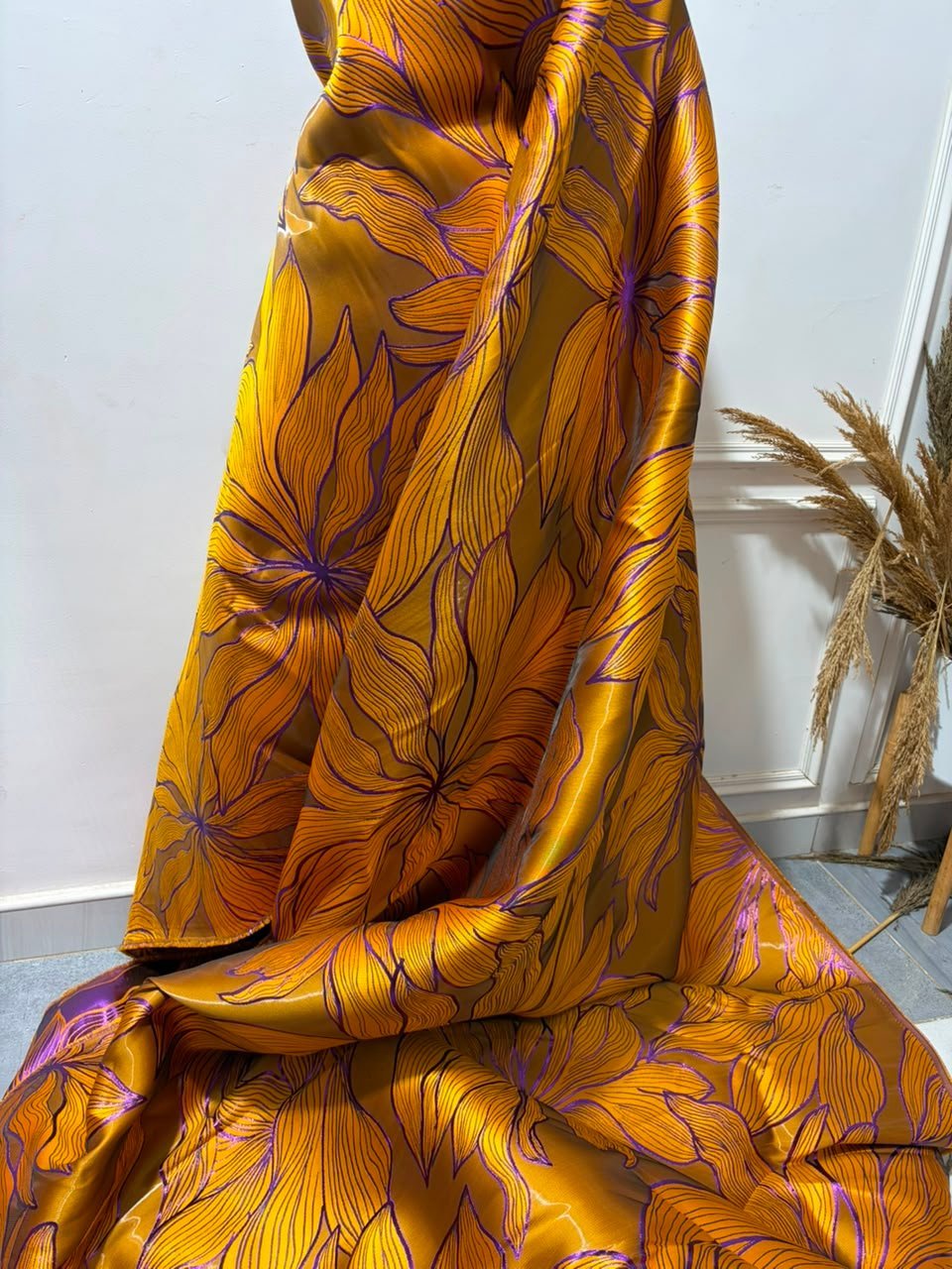Orange Gold Brocade