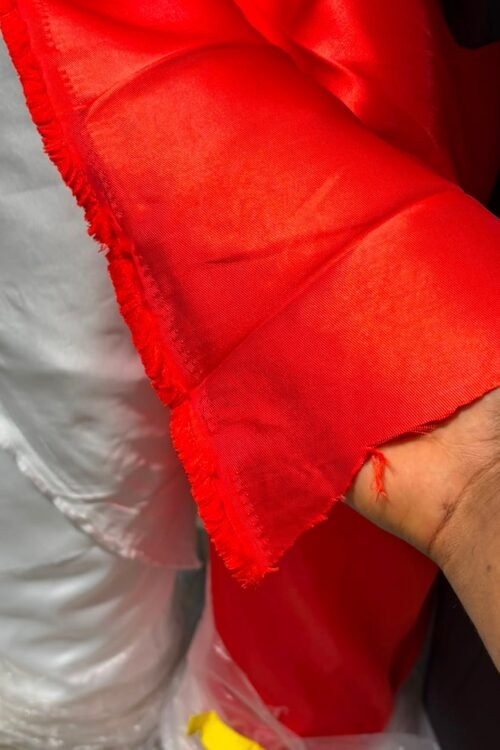 Red Dupioni Brocade