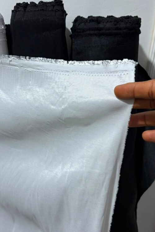 White Dupioni Brocade