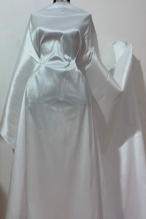 Luxurious White Dupioni Fabric for Elegant and Stylish Outfits